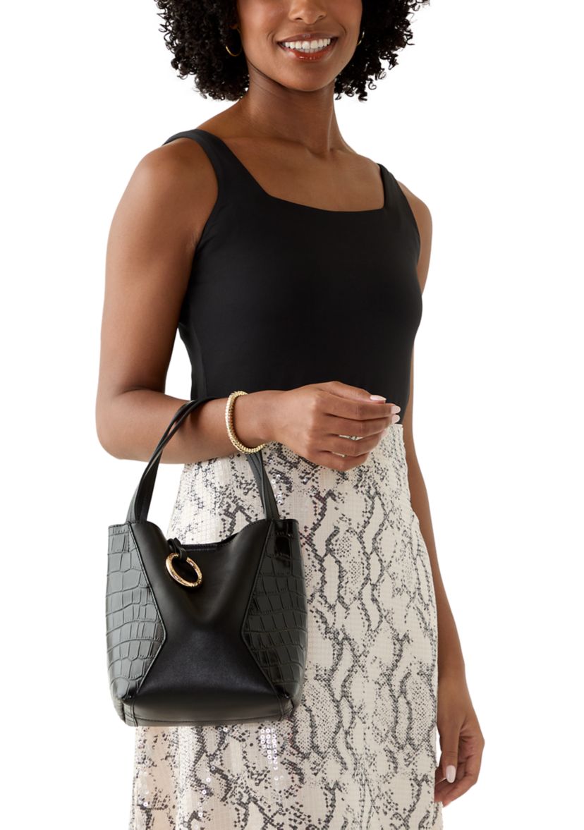 Sam Edelman Jovee Black Crocodile Bracelet Bag | Belk