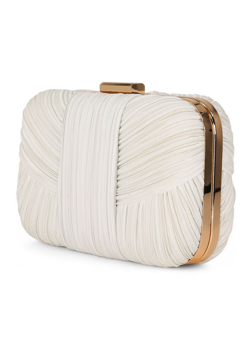 Mini Pleated Draped Minaudiere 