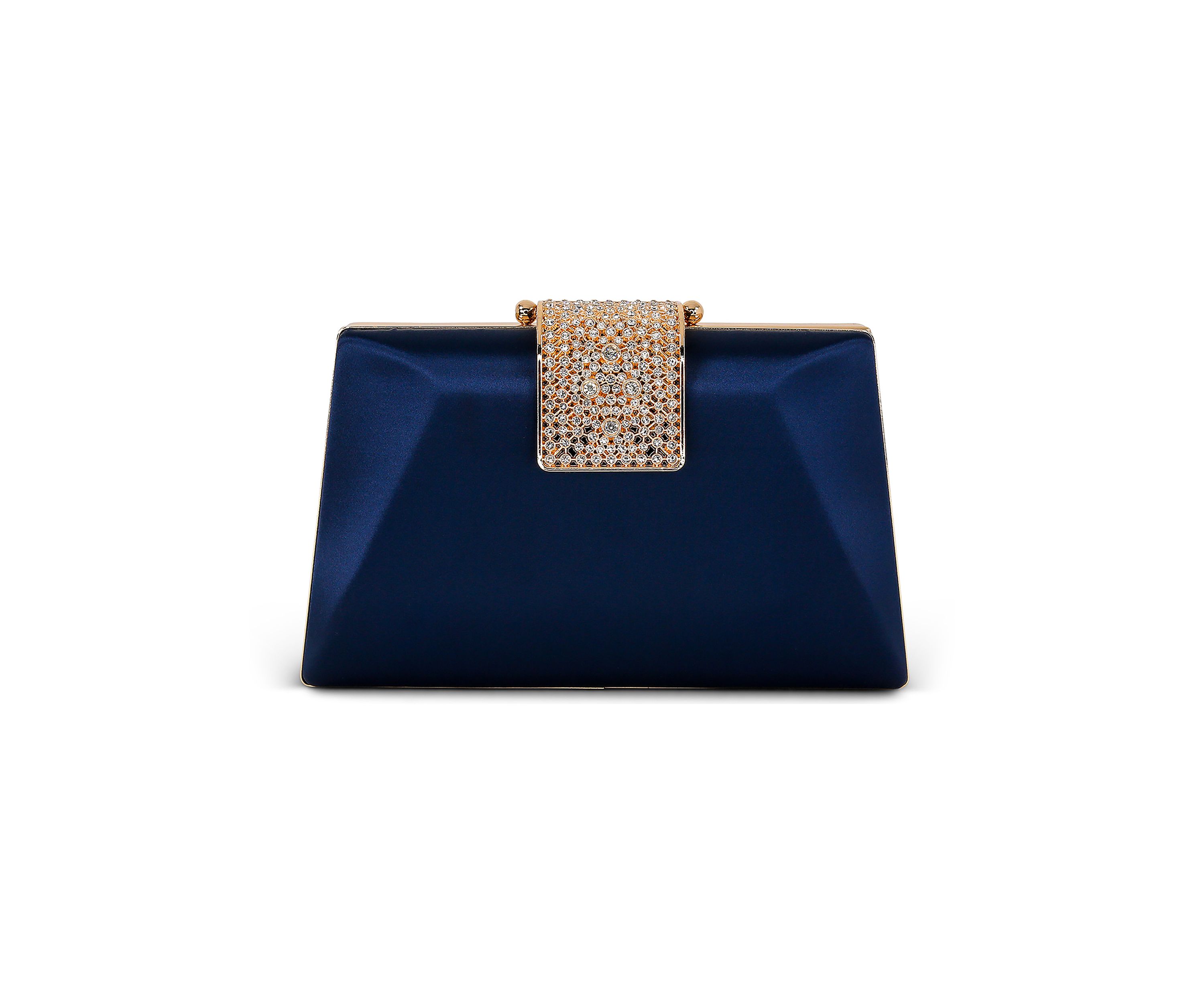 Beveled Minaudiere with Crystal Clasp