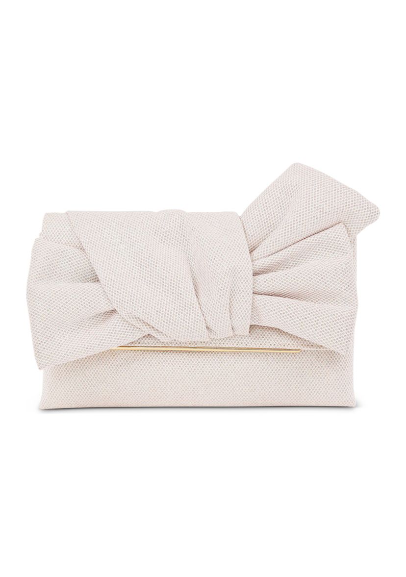 Sparkle Jacquard Bow Envelope Clutch 