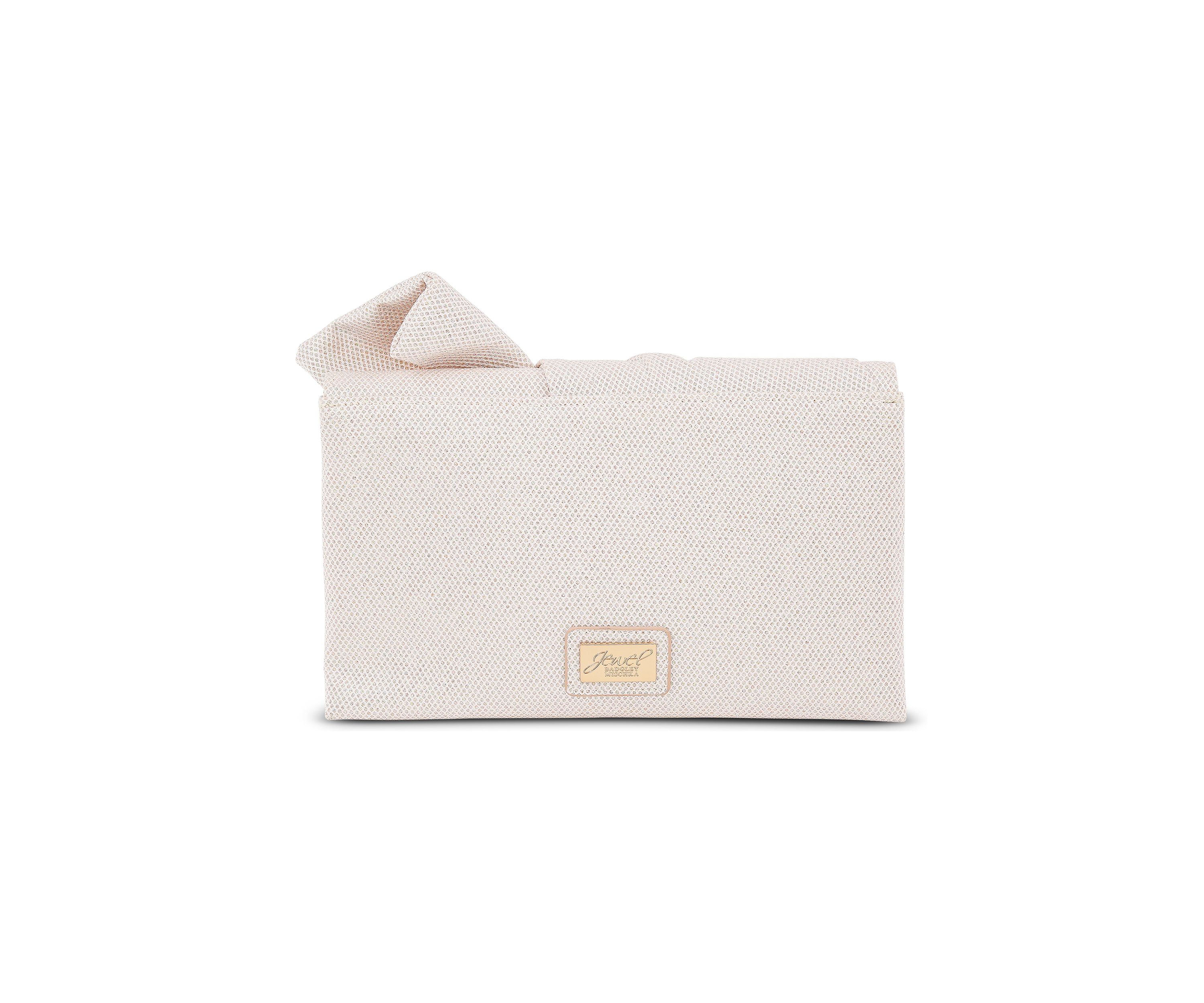 Sparkle Jacquard Bow Envelope Clutch 