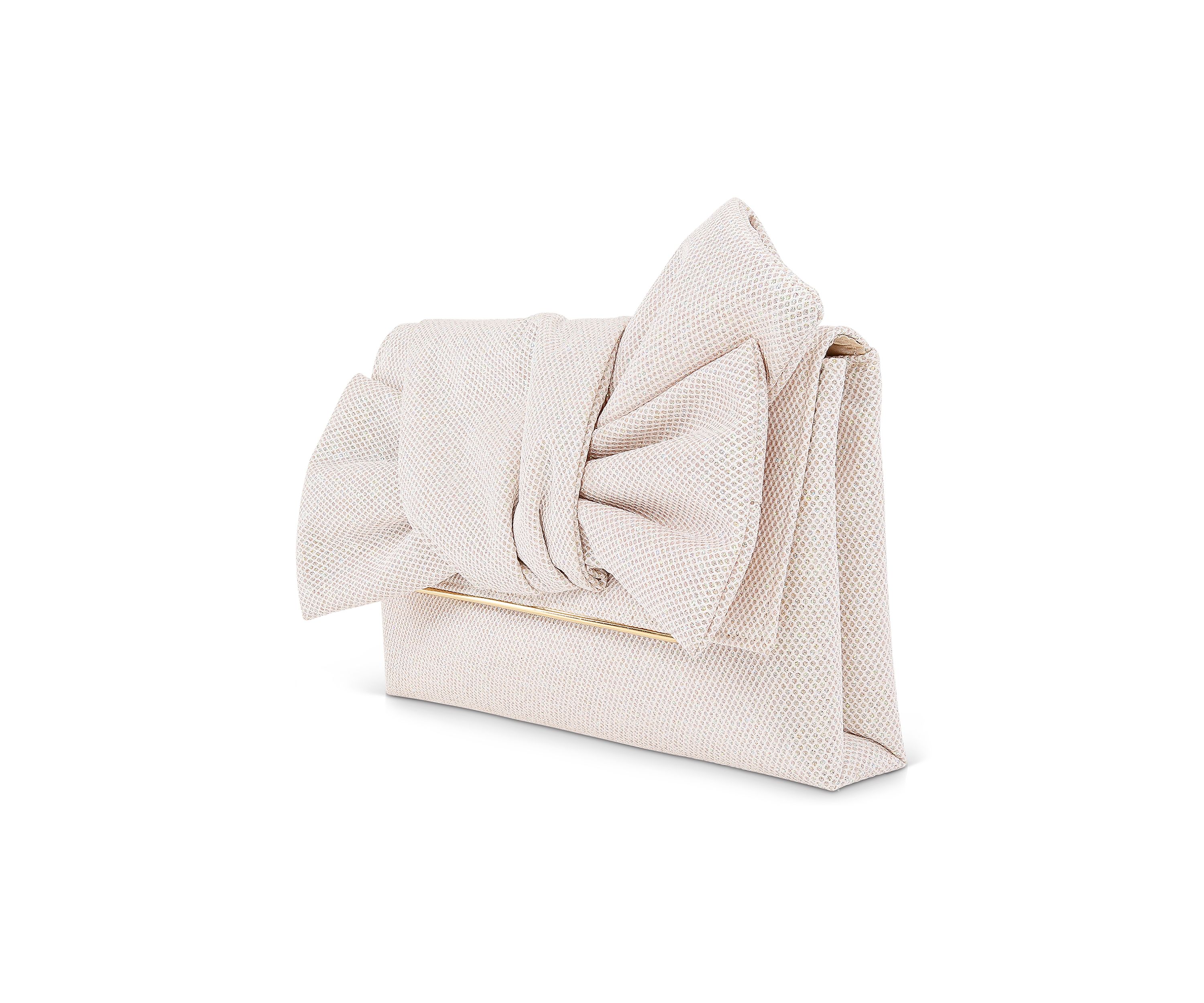Sparkle Jacquard Bow Envelope Clutch 