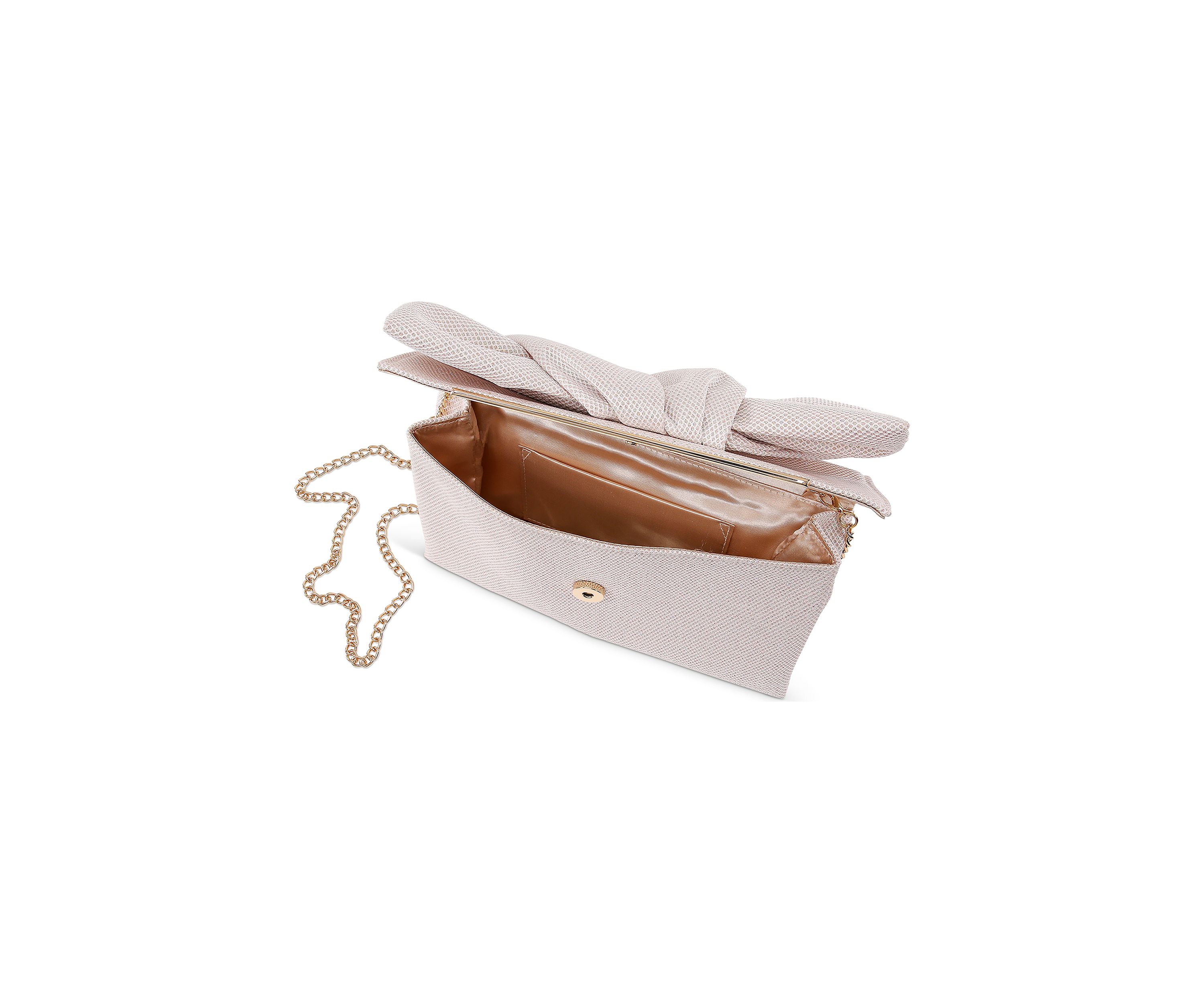 Sparkle Jacquard Bow Envelope Clutch 