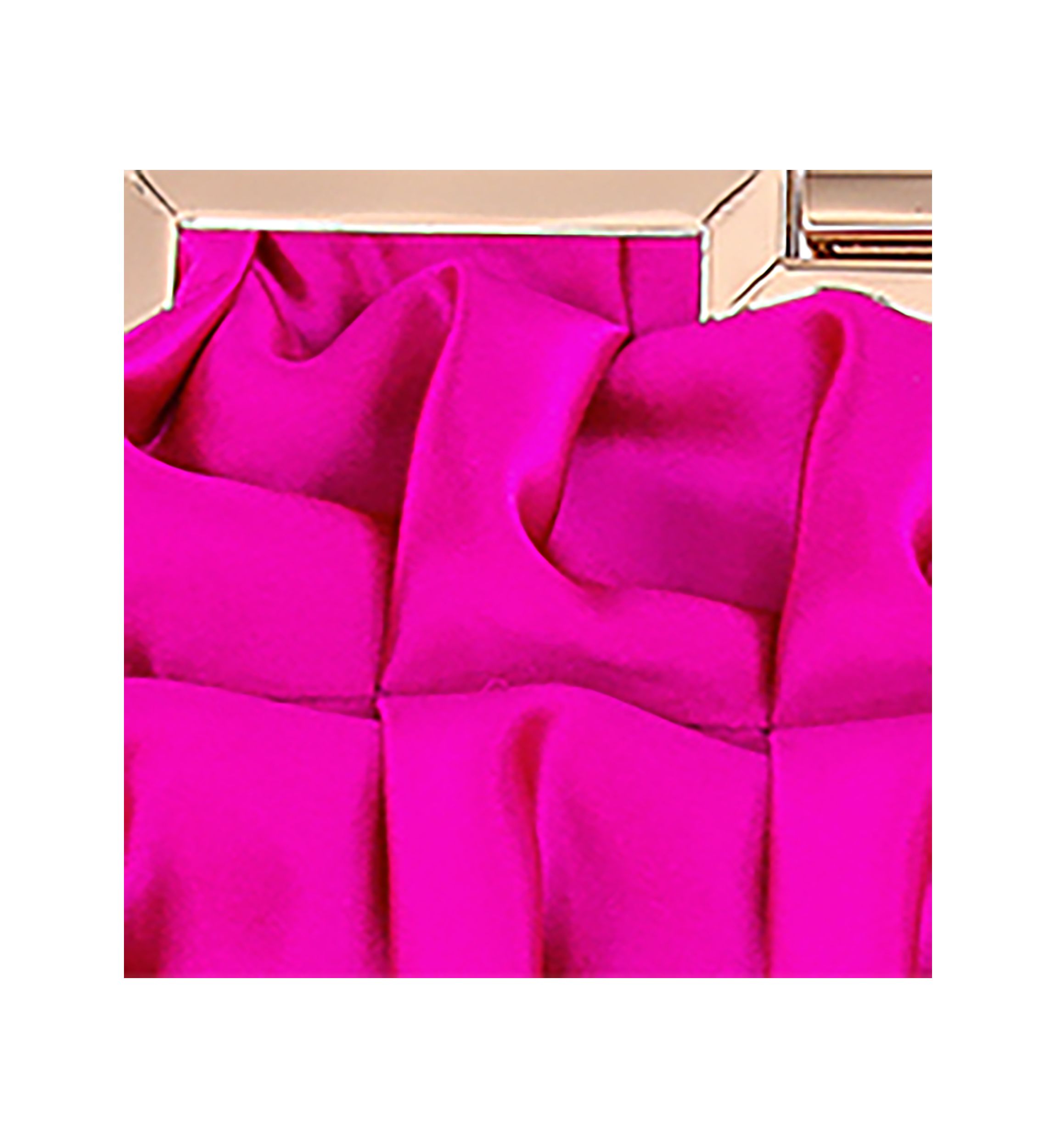 Ribbon Pleated Frame Clutch 