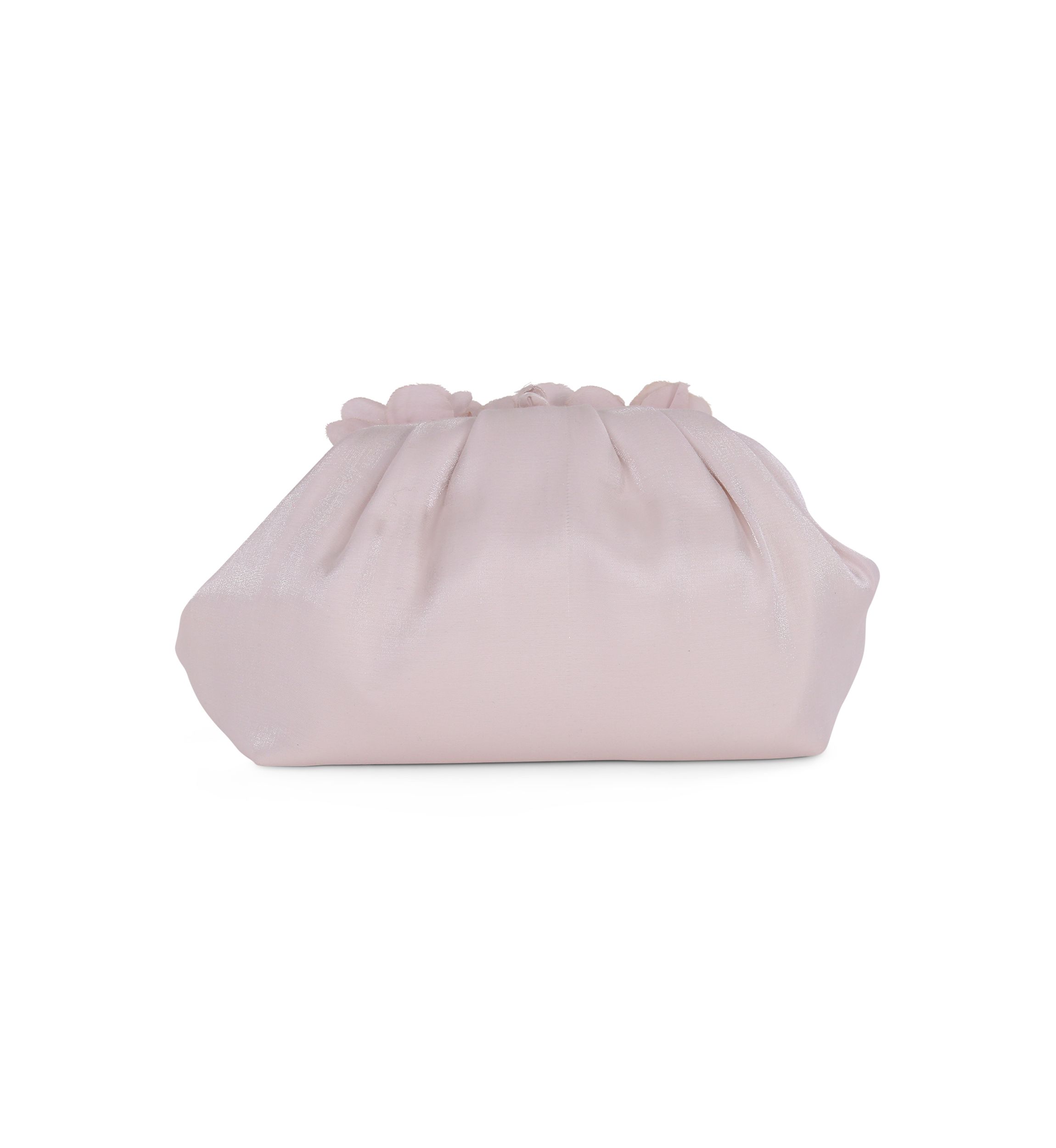 Shimmer Jacquard Pouch with Floral Scape