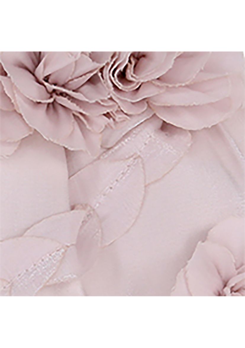 Shimmer Jacquard Pouch with Floral Scape
