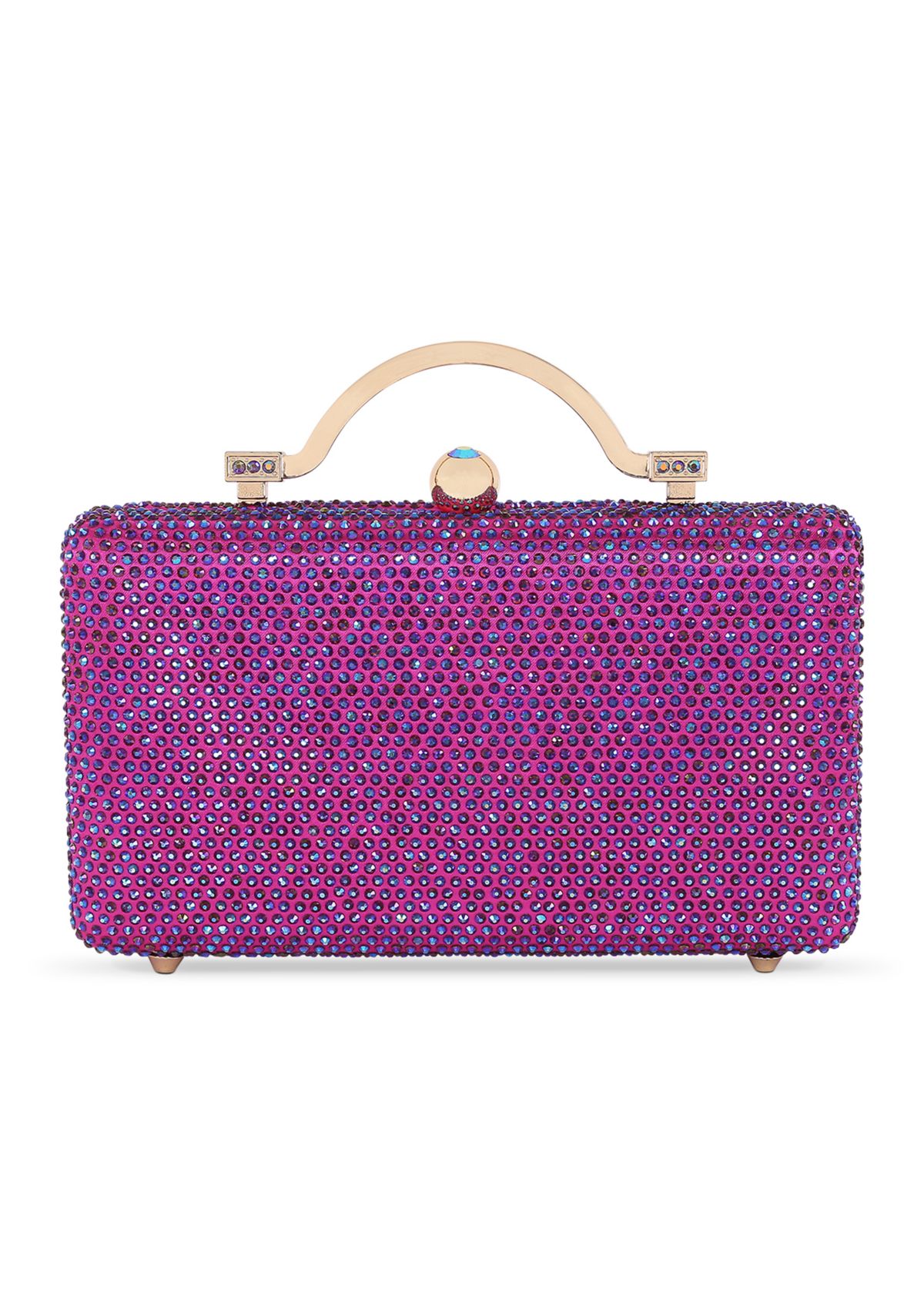 Embellished Top Handle Clutch