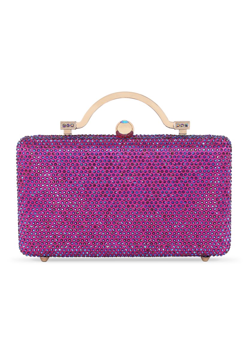Embellished Top Handle Clutch
