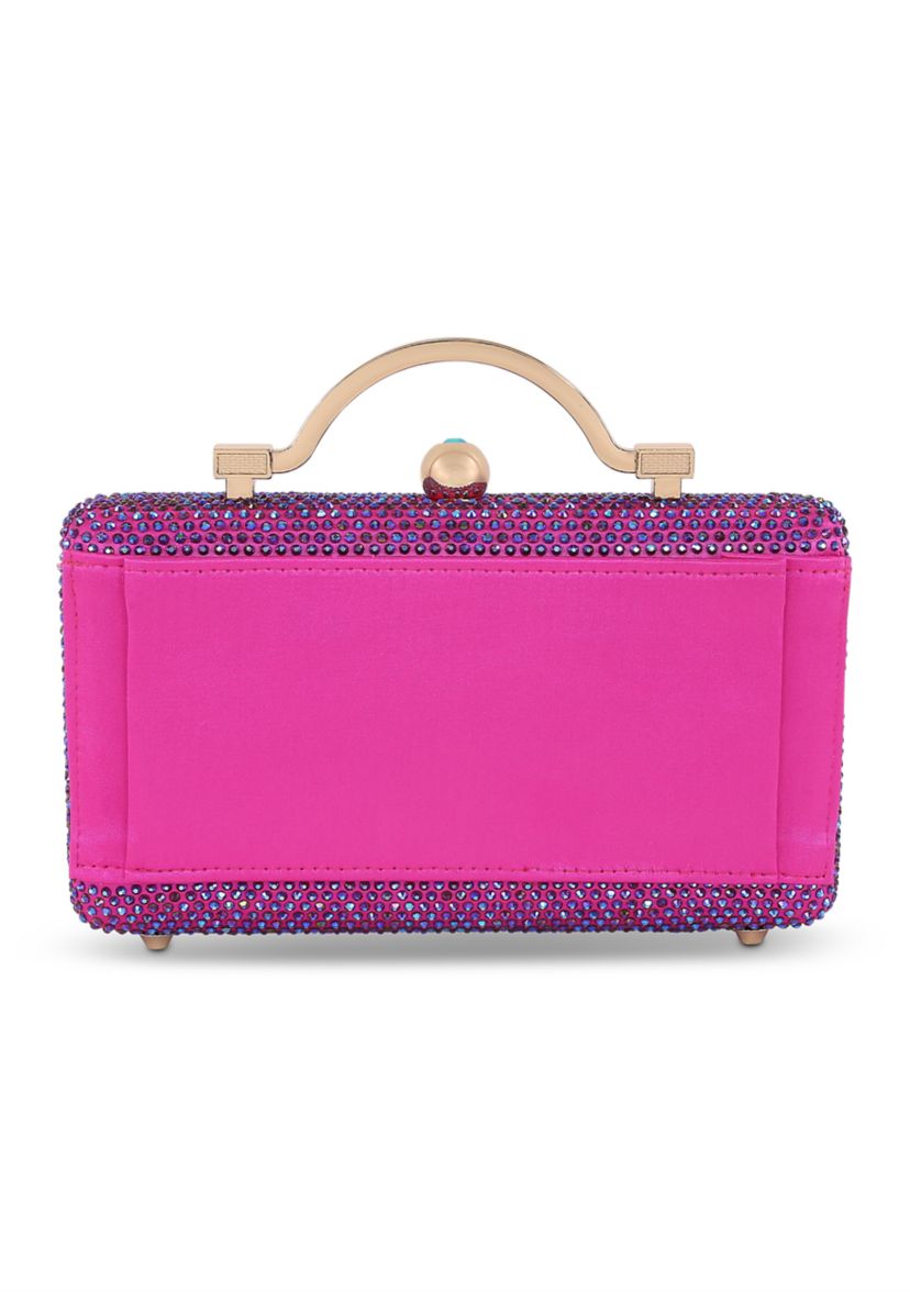 Embellished Top Handle Clutch