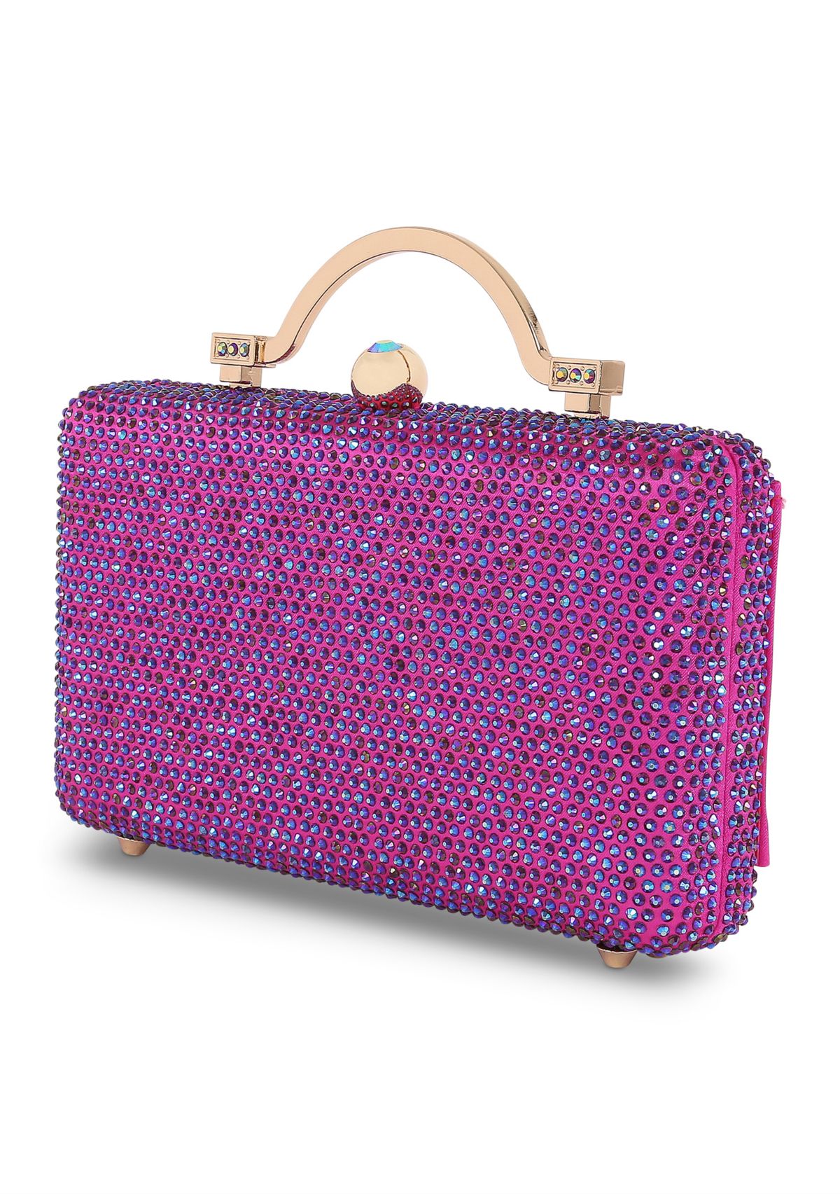Embellished Top Handle Clutch