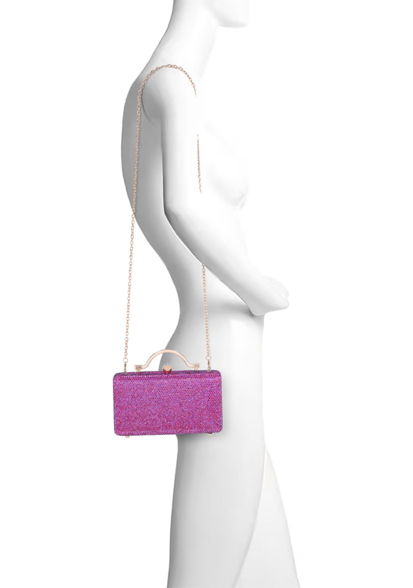 Embellished Top Handle Clutch