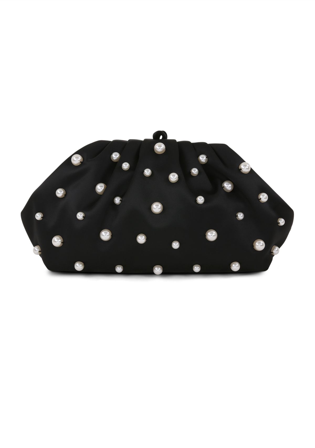 Pearl Embellished Frame Clutch