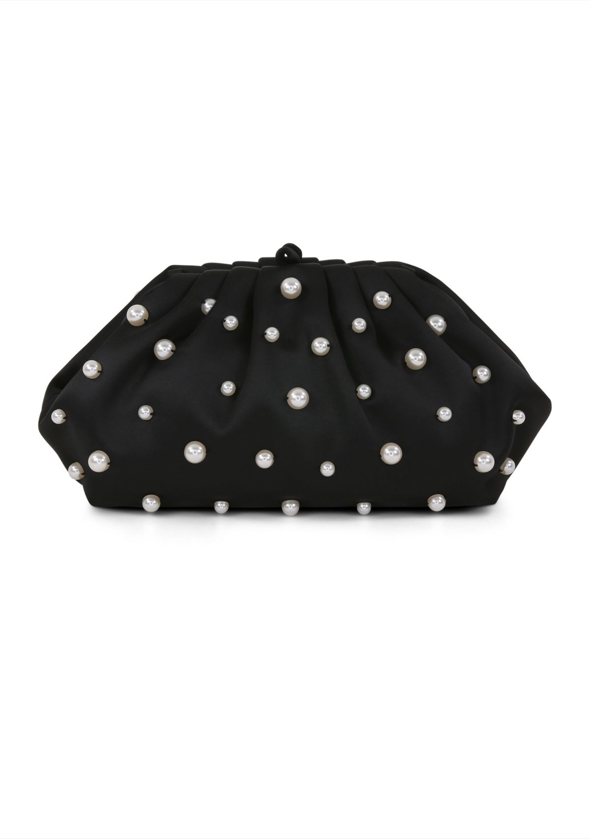 Pearl Embellished Frame Clutch