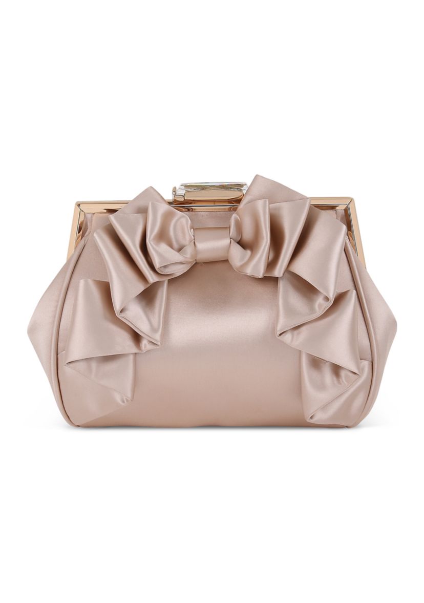 Satin Bow Clutch