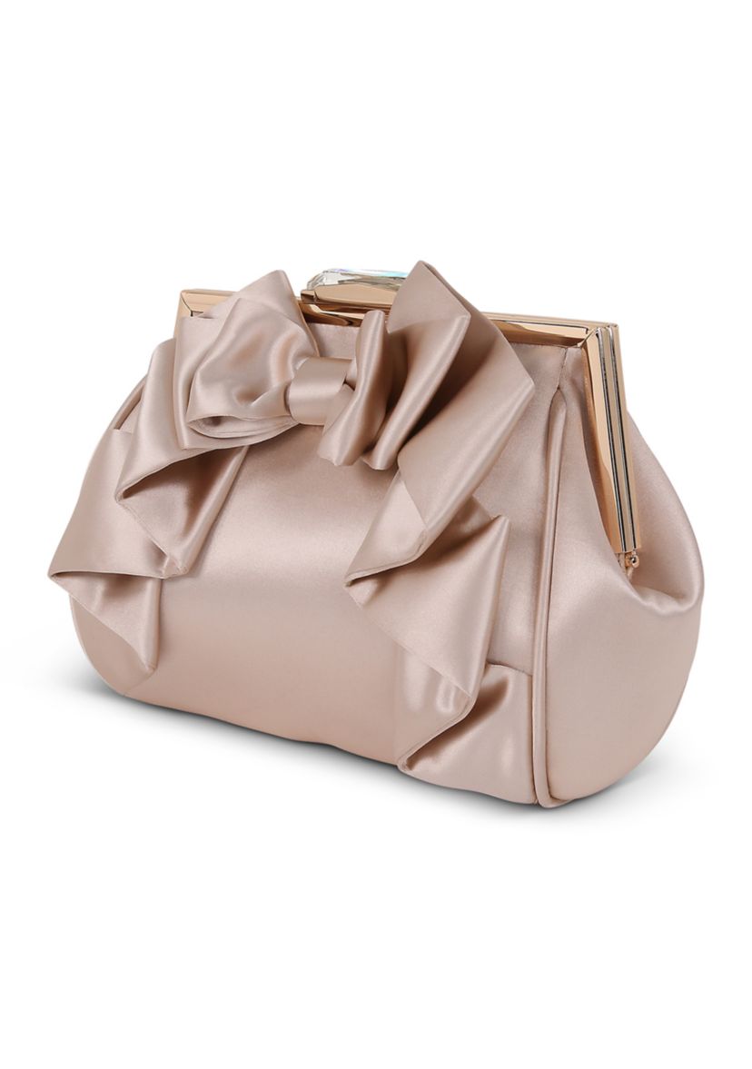 Satin Bow Clutch