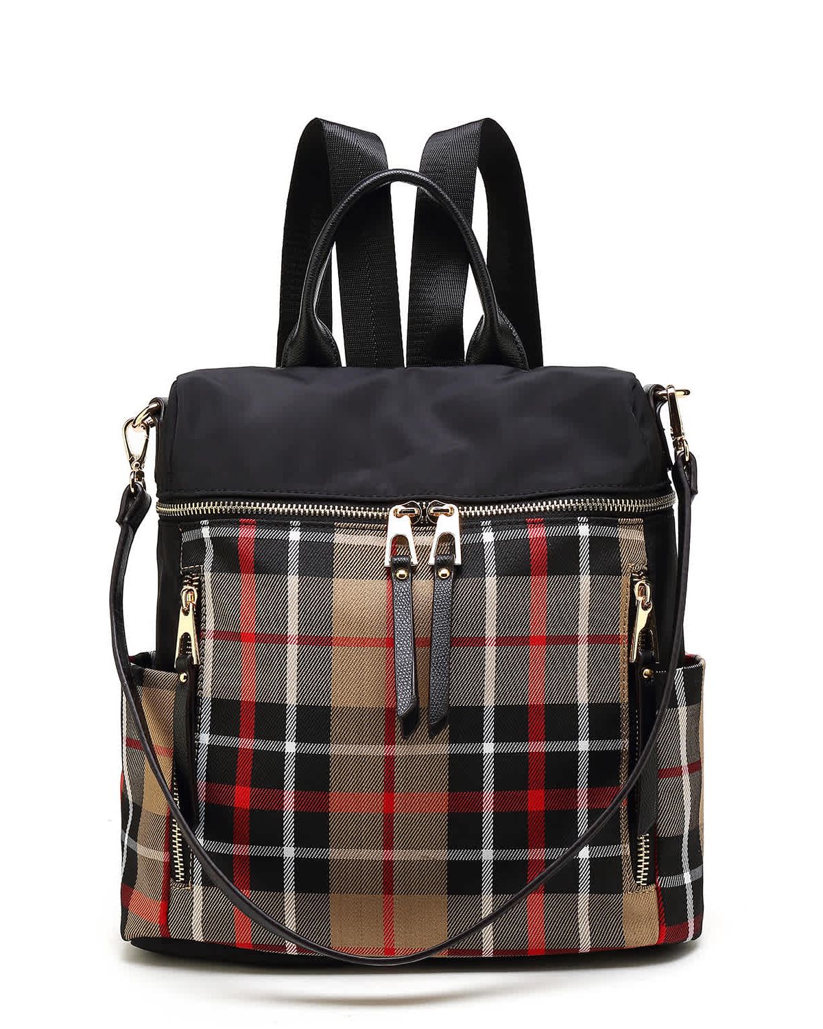 Nish Plaid Backpack