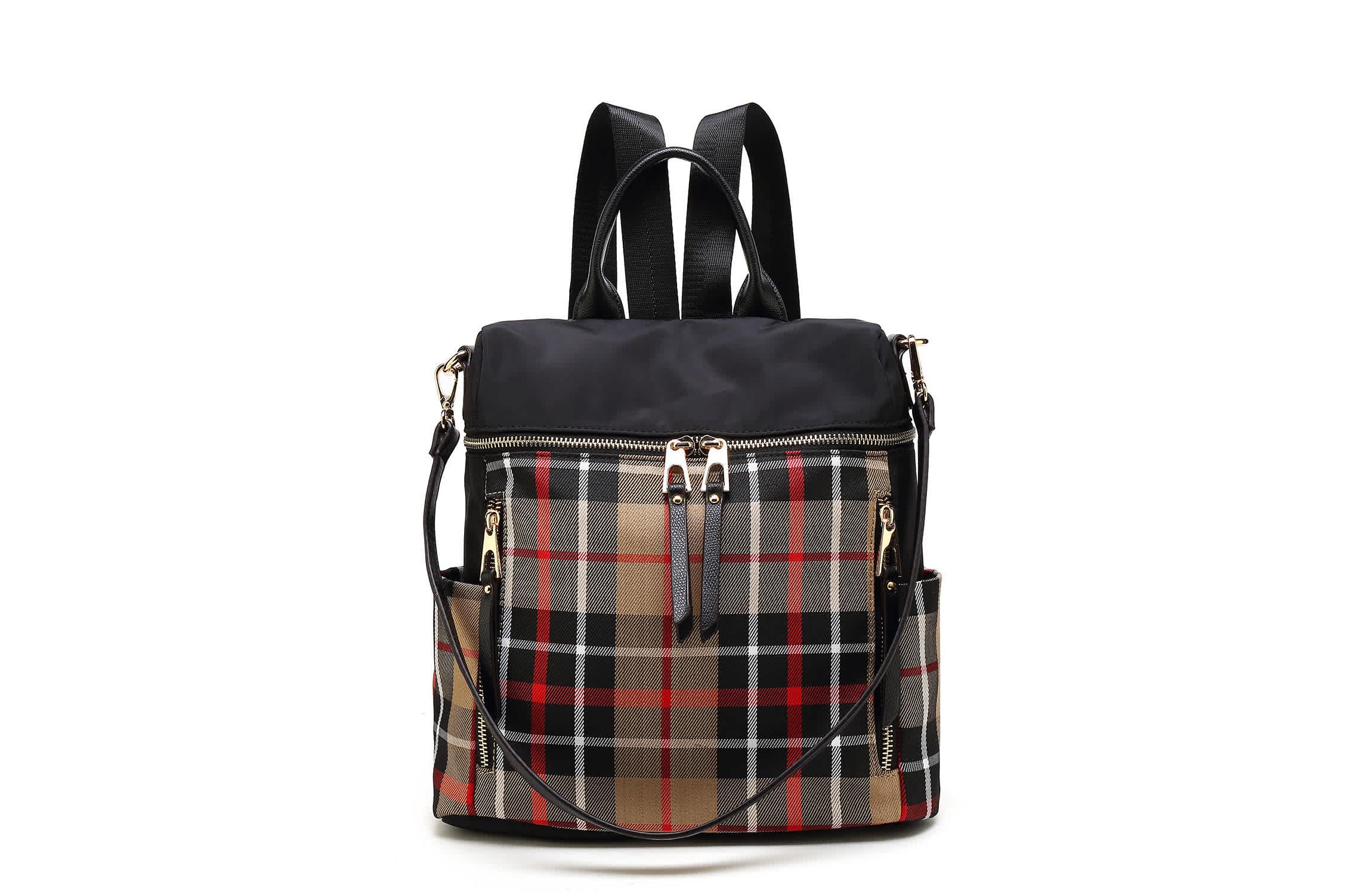 Nish Plaid Backpack