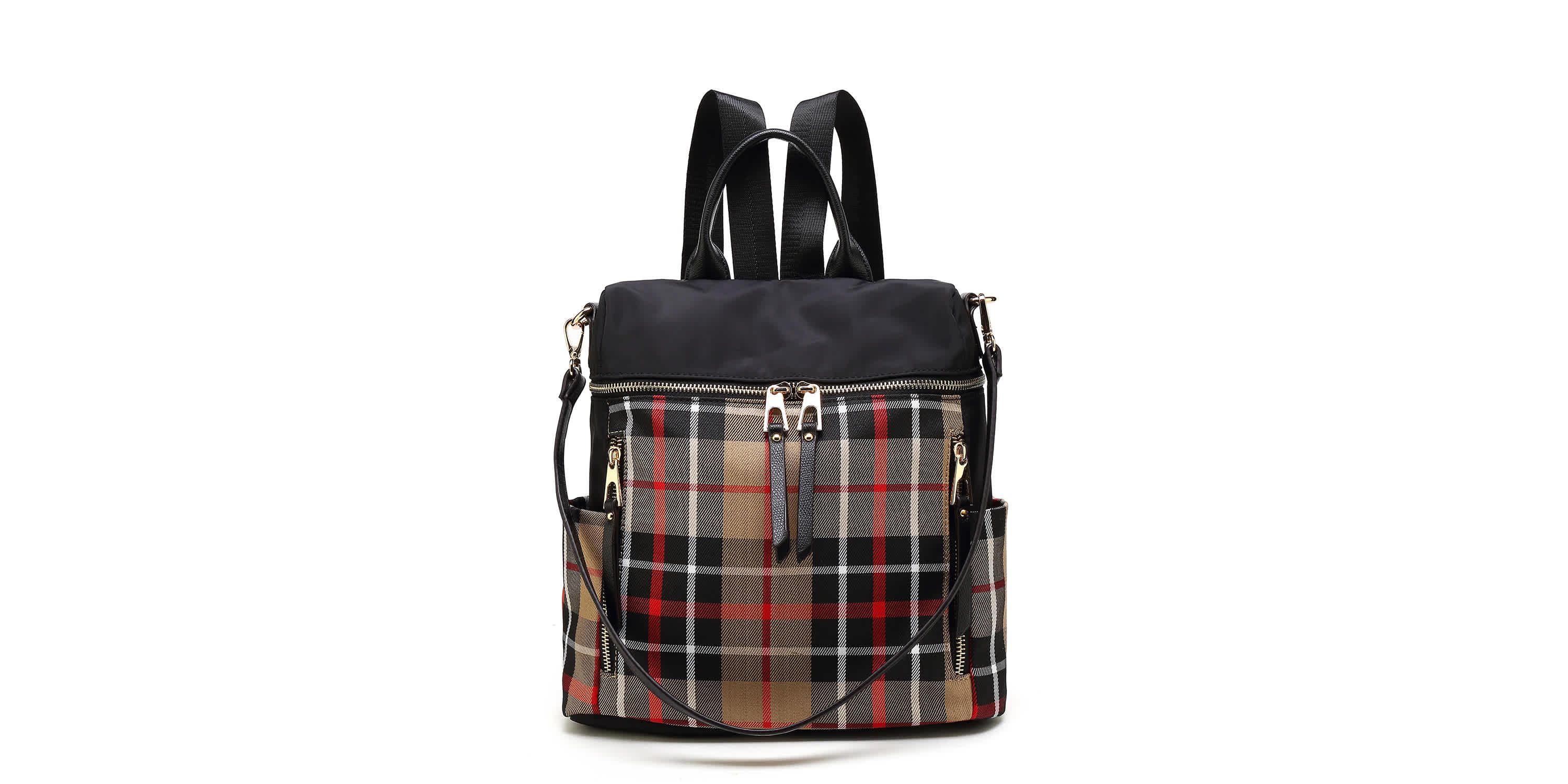 Nish Plaid Backpack