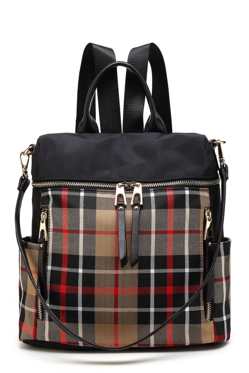 Nish Plaid Backpack