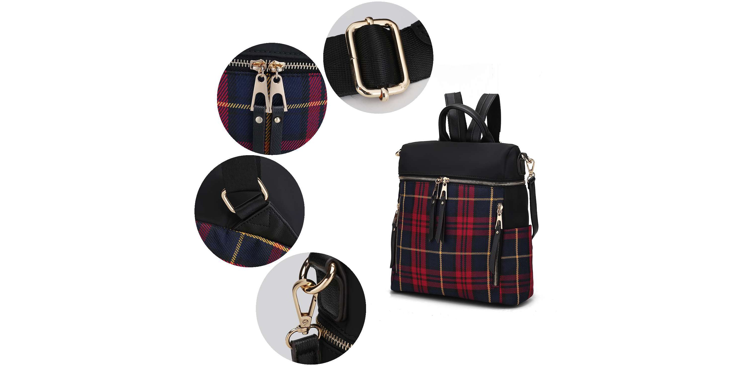 Nish Plaid Backpack