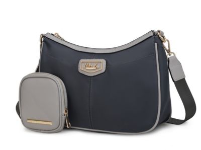 MIA K COLLECTION Freya 2 Pc Crossbody, Grey