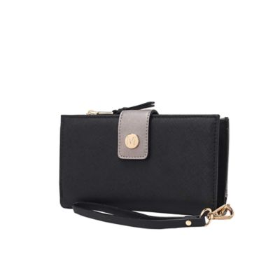 MIA K COLLECTION Women's Solene Wristlet Wallet, Black