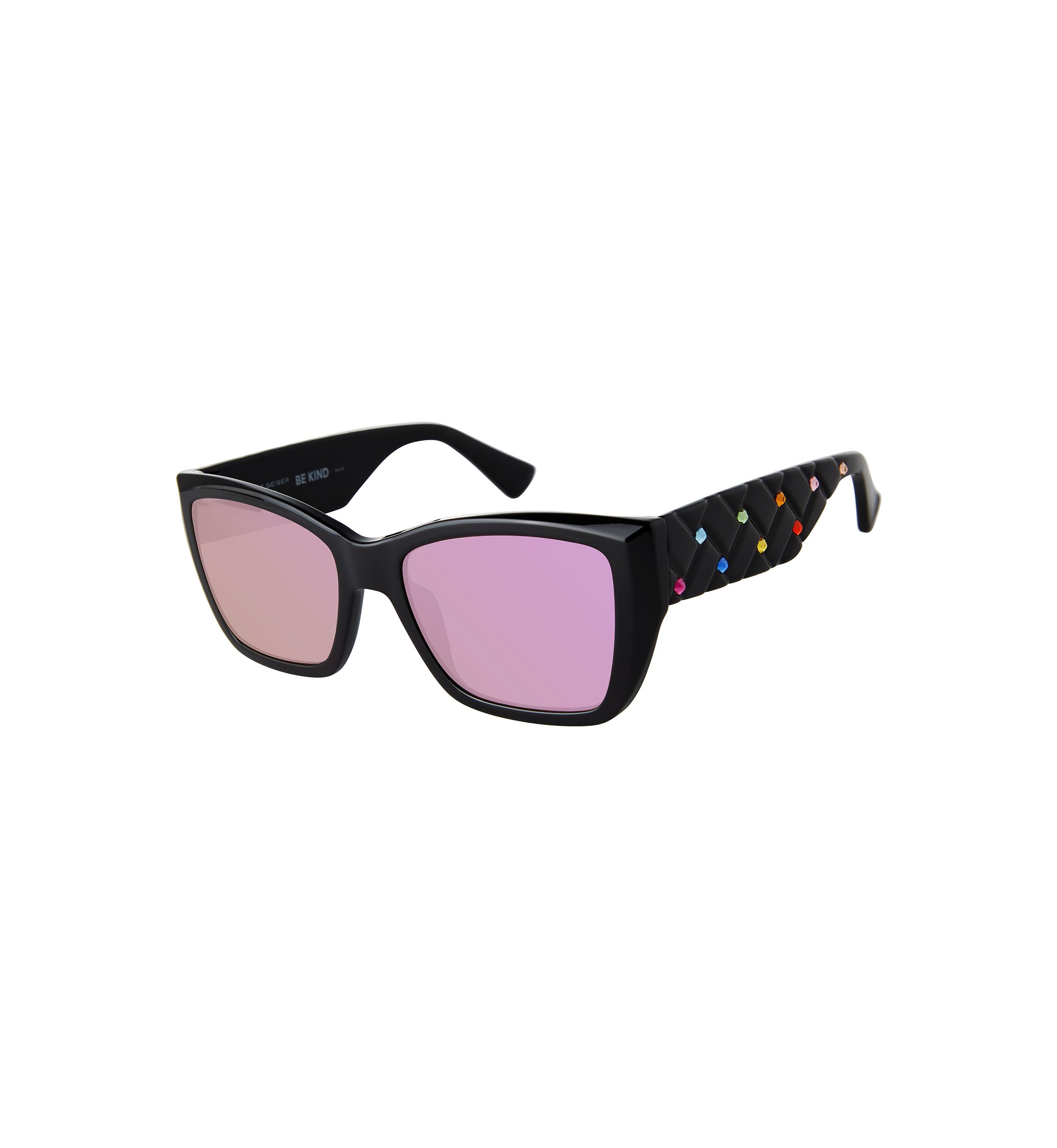 Kensington Rectangular Frame Crystal Sunglasses