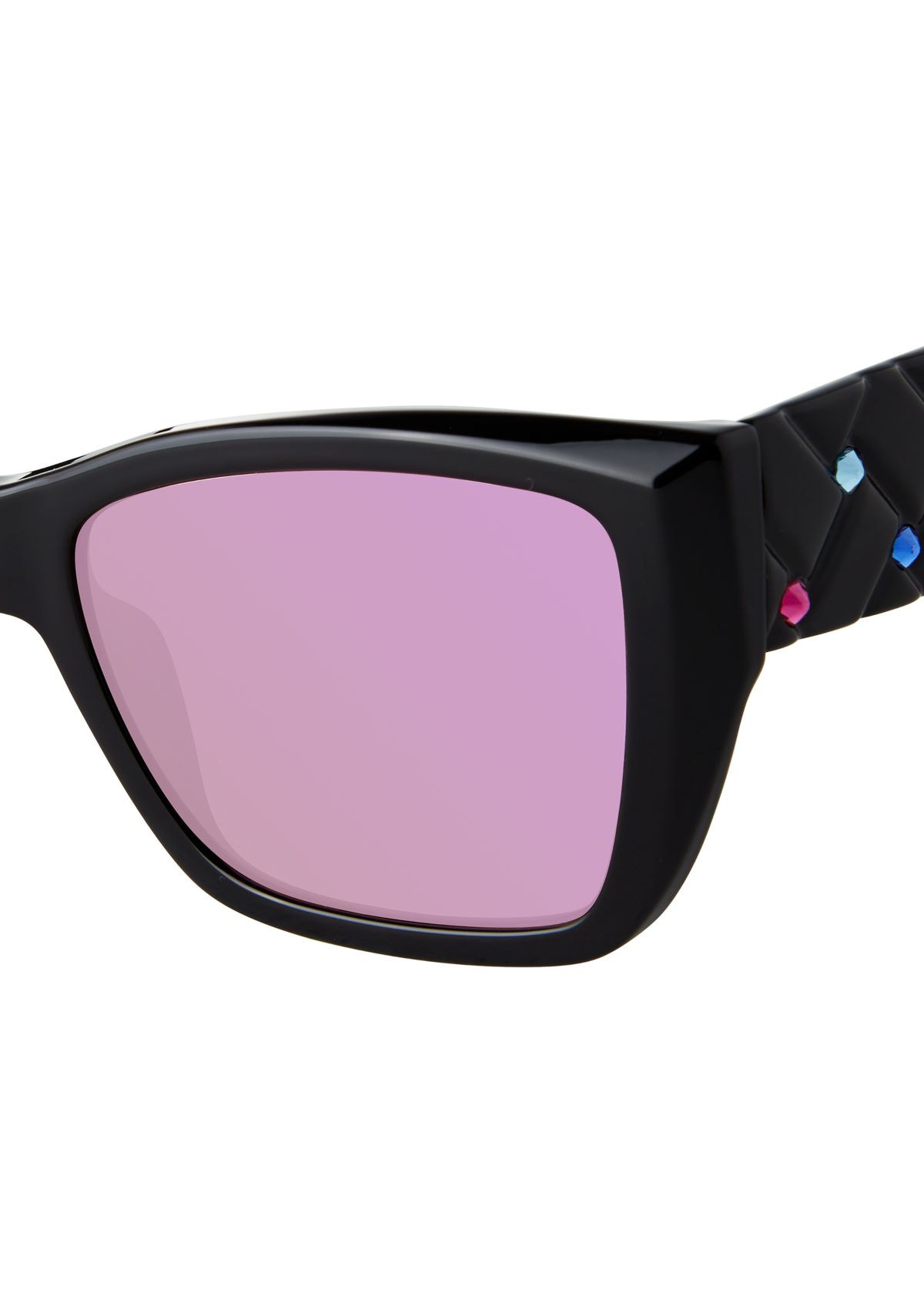 Kensington Rectangular Frame Crystal Sunglasses