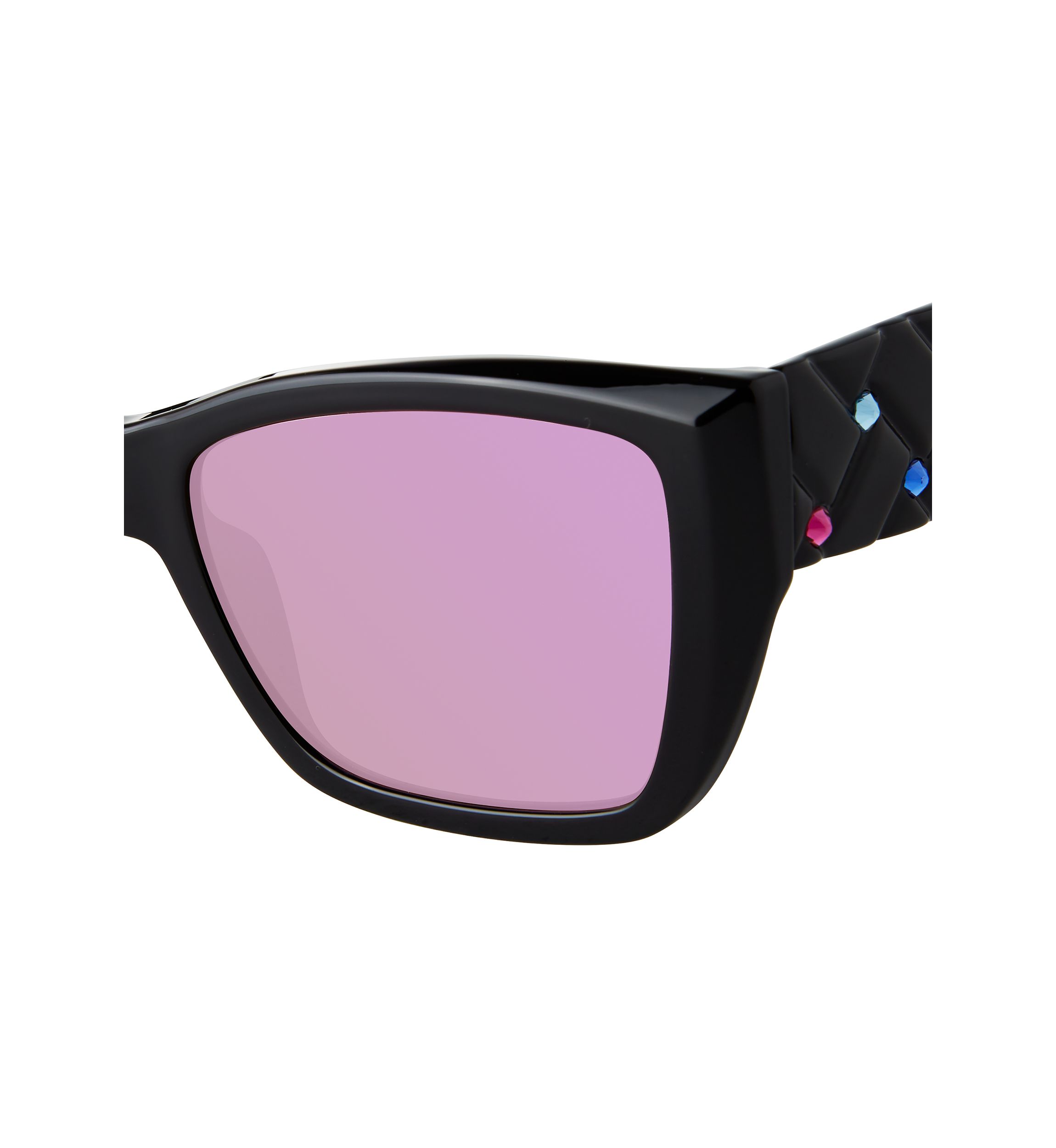 Kensington Rectangular Frame Crystal Sunglasses
