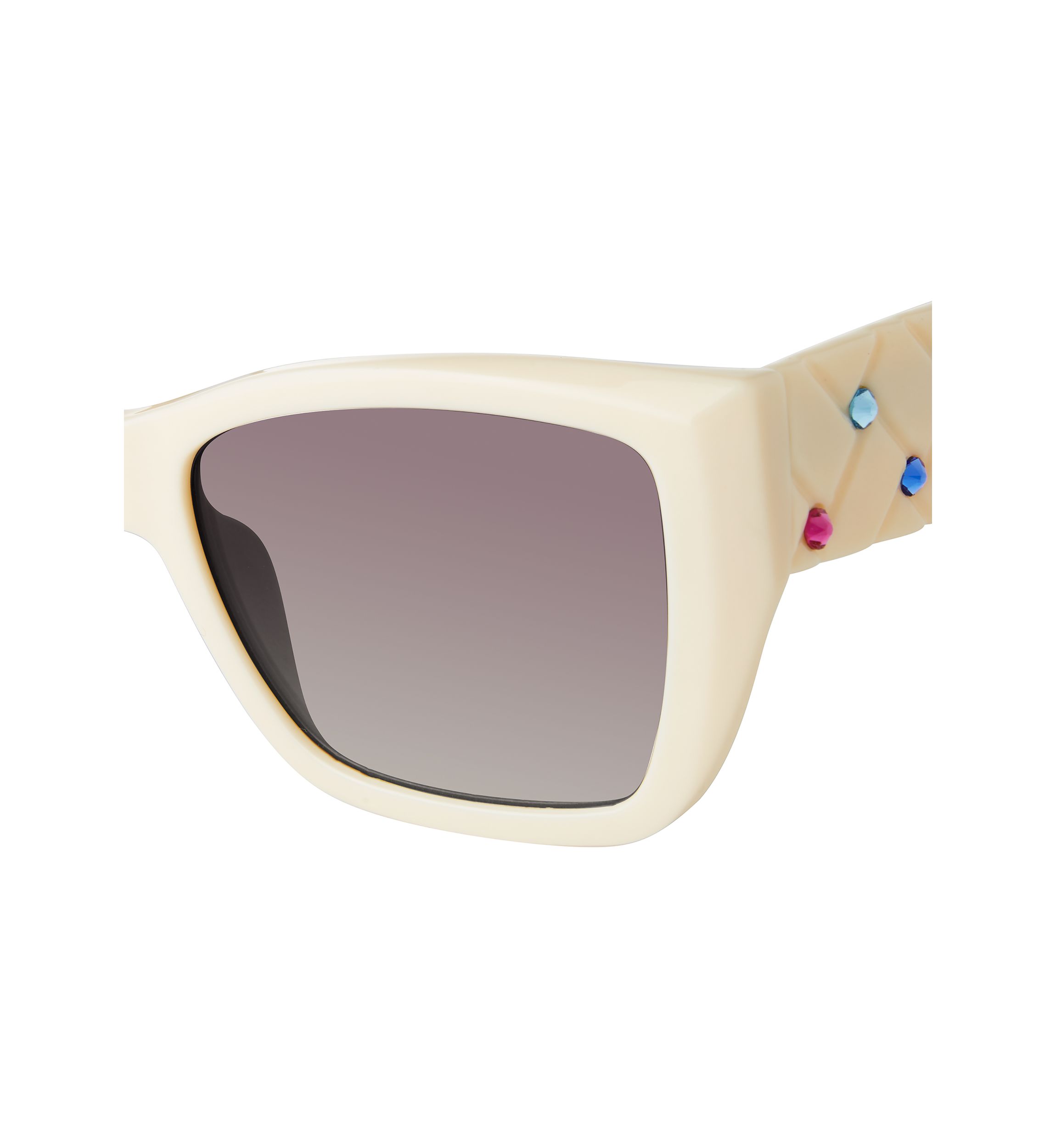 Kensington Rectangular Frame Crystal Sunglasses