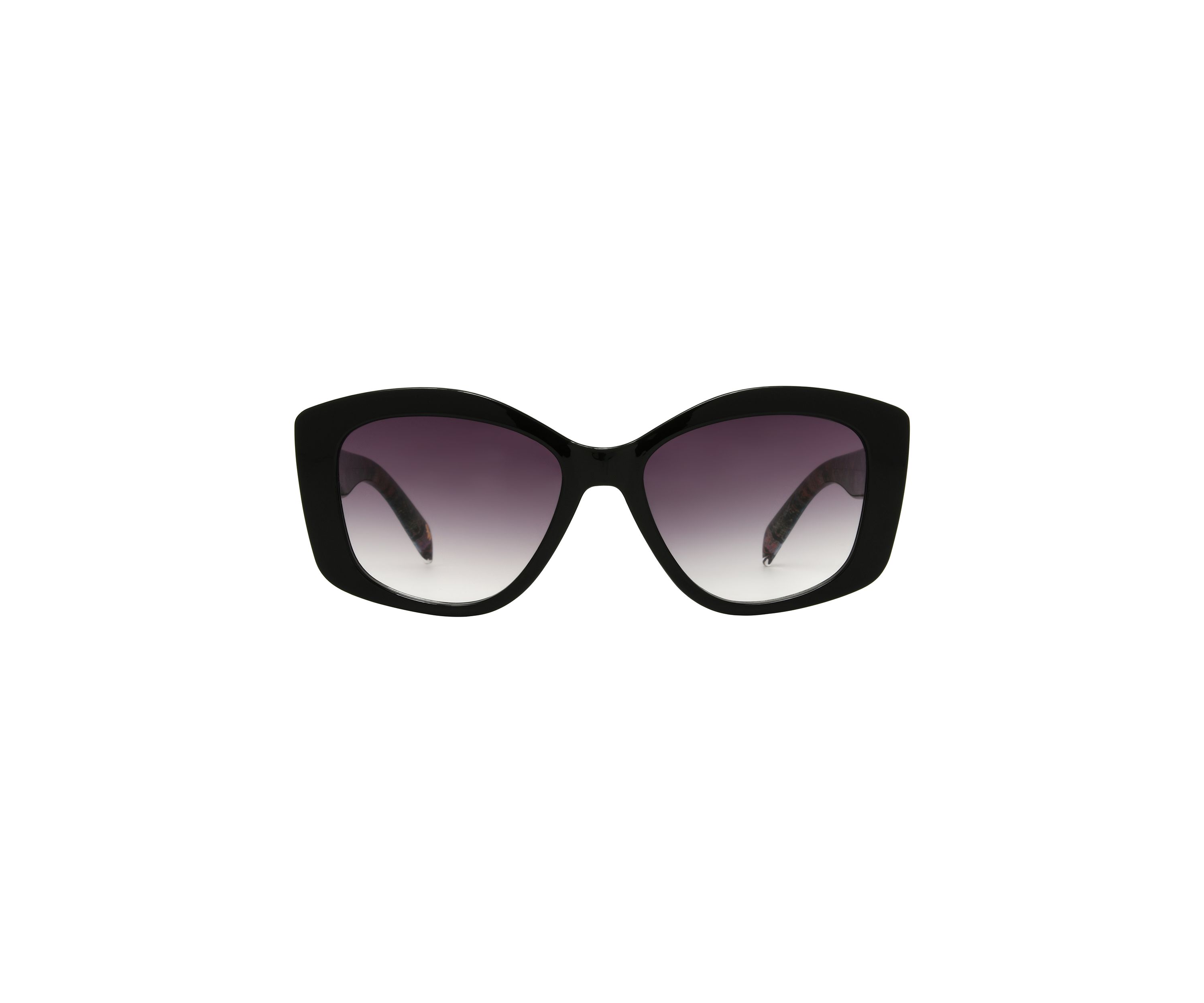 Bold Oval Frame Cat Eye Sunglasses
