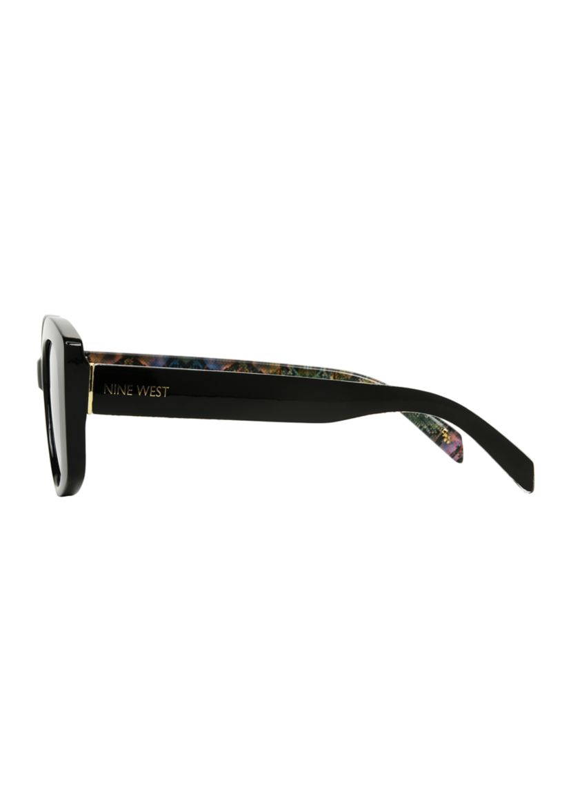 Bold Oval Frame Cat Eye Sunglasses