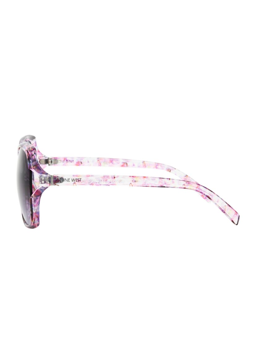 Floral Square Frame Sunglasses