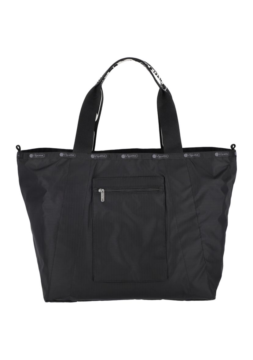 Reversible Pocket Tote, Logo Jacquard Black