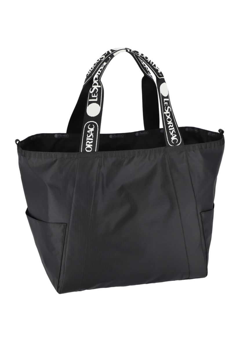 Reversible Pocket Tote, Logo Jacquard Black