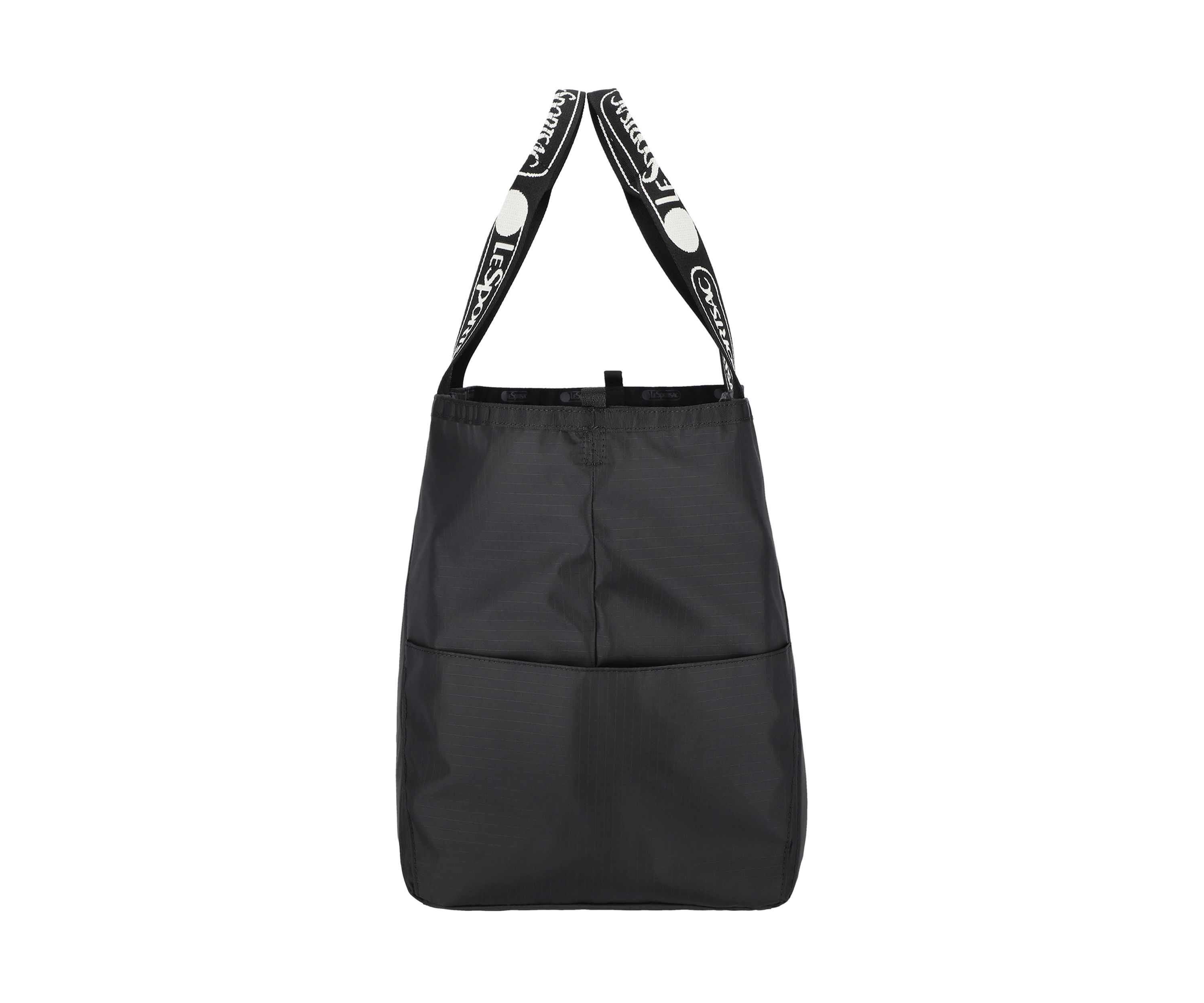 Reversible Pocket Tote, Logo Jacquard Black