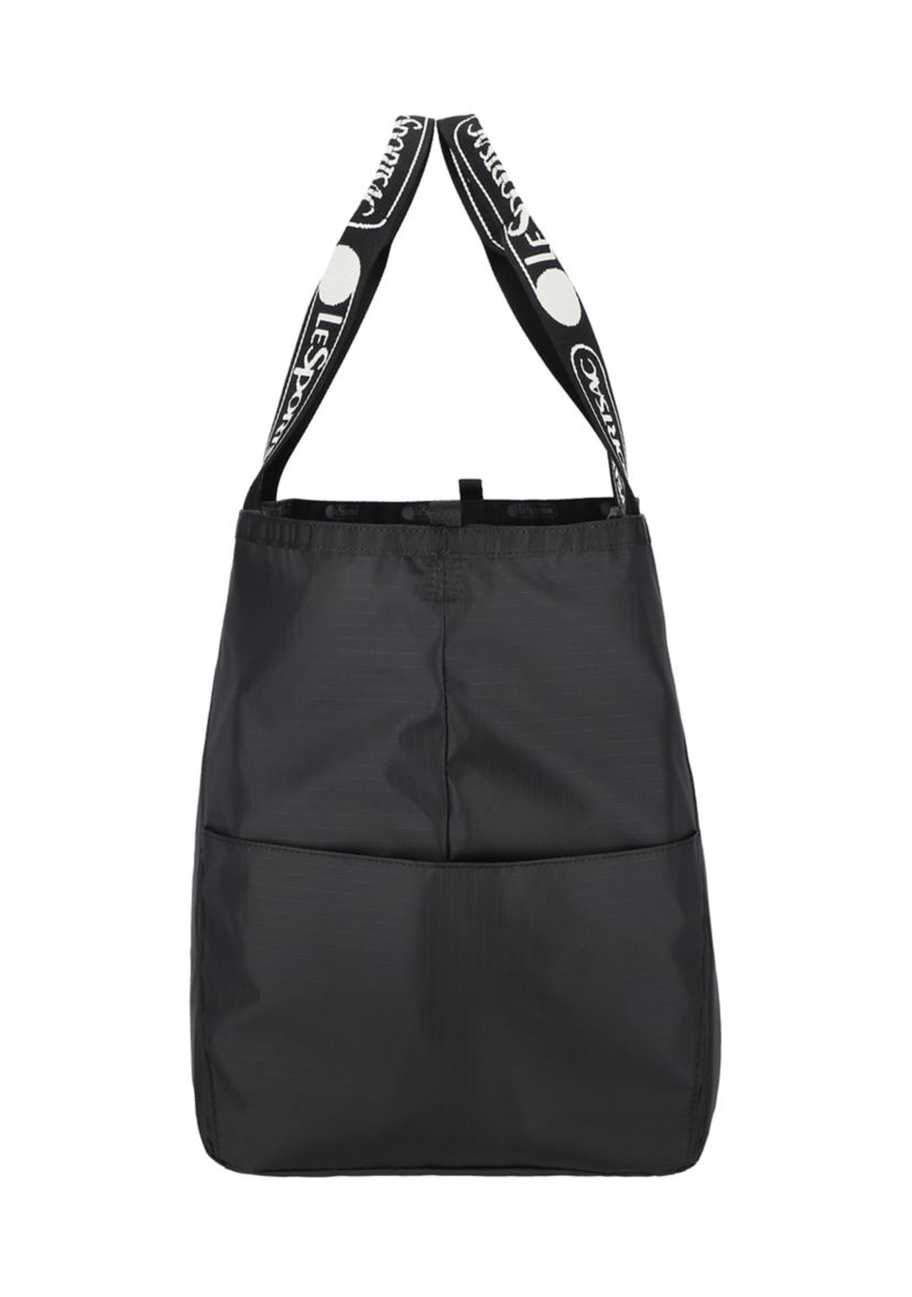 Reversible Pocket Tote, Logo Jacquard Black