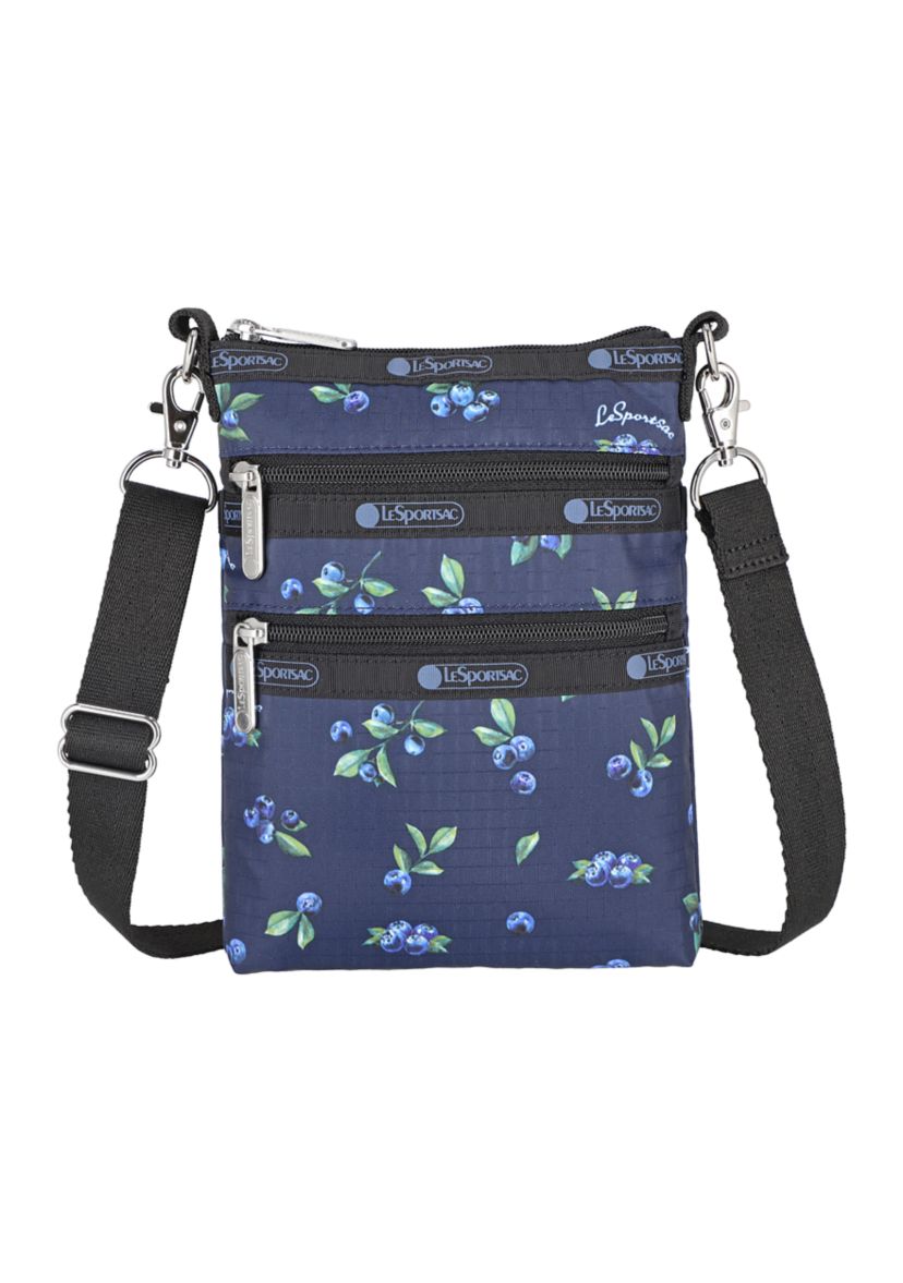Blueberry Printed Zip Crossbody 