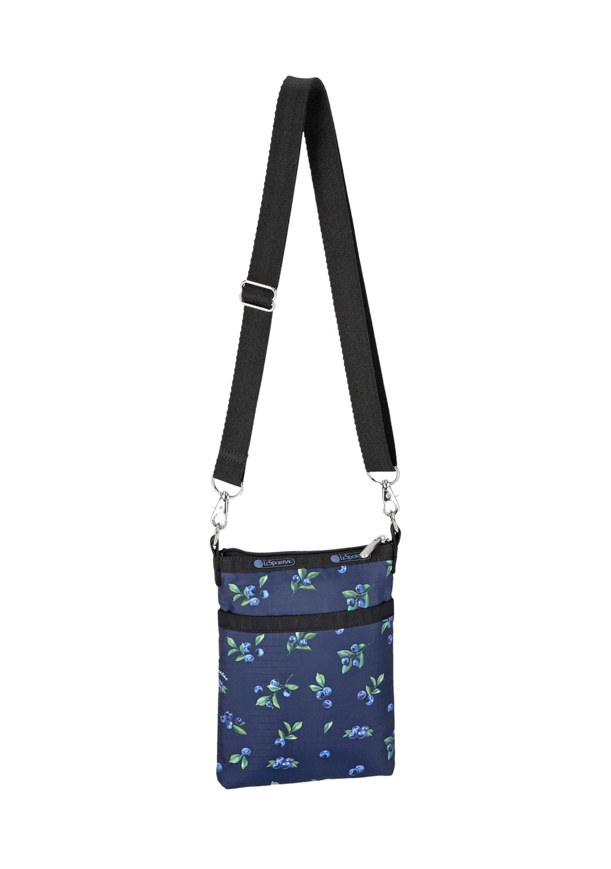 Blueberry Printed Zip Crossbody 