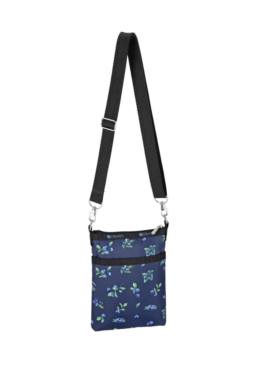 Blueberry Printed Zip Crossbody 