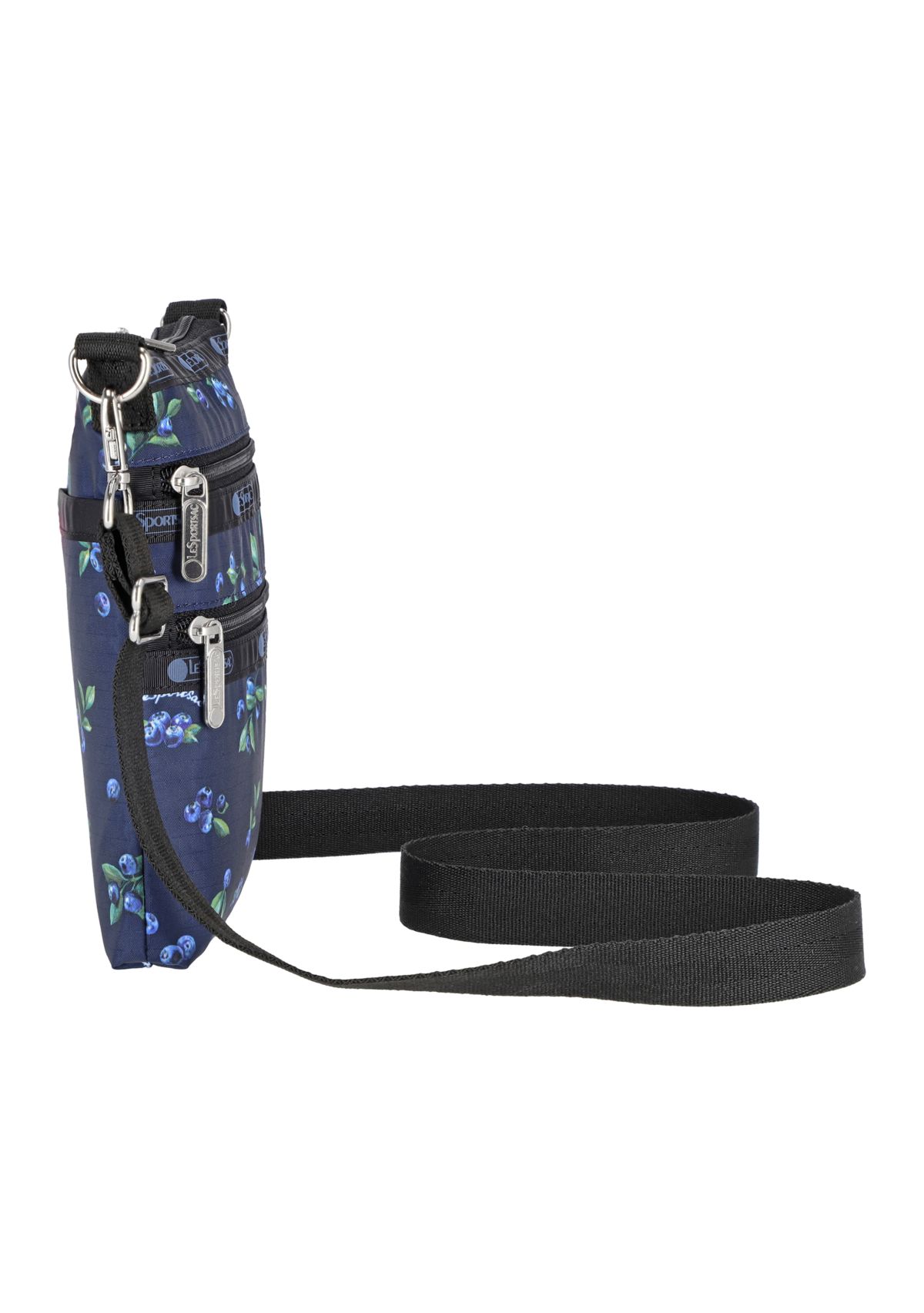 Blueberry Printed Zip Crossbody 