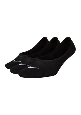 Nike Everyday Lightweight Women's Training Footie Socks - 3-Pack, Black, Medium