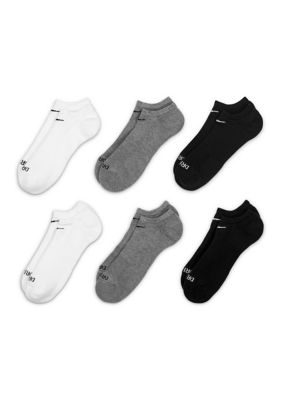 Nike Women's Everyday Plus Cushioned Training No-Show Socks - 6-Pack, Small