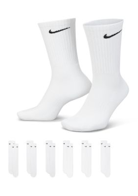 Nike Women's Everyday Plus Cushioned Socks - 6 Pack, White, Small