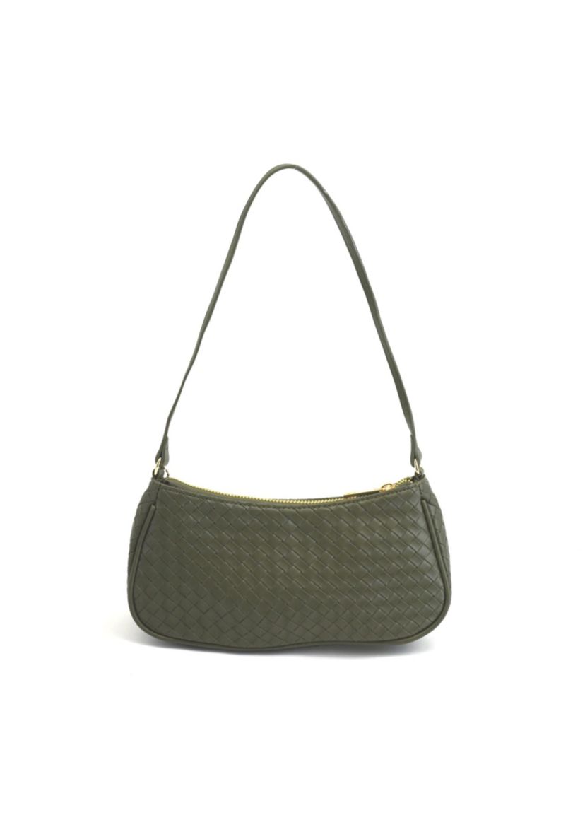 Ash Heart Tassel Woven Shoulder Bag