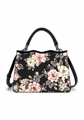Like Dreams Violette Top Handle Satchel Bag, Black
