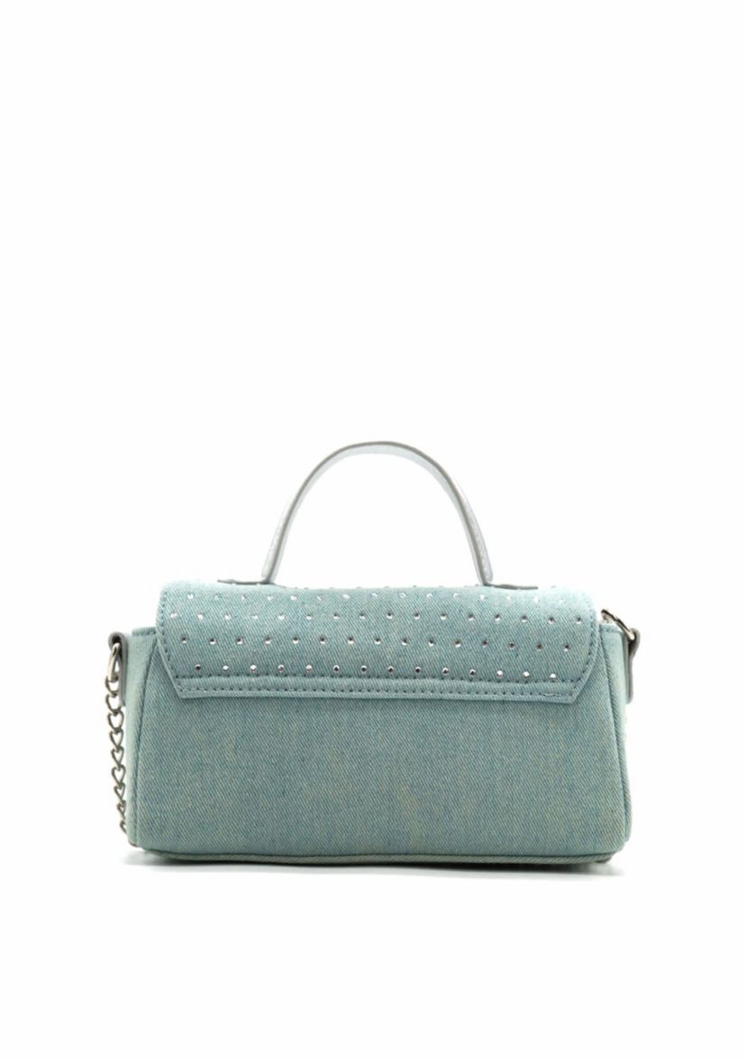 Beagle Studded Denim Crossbody Bag