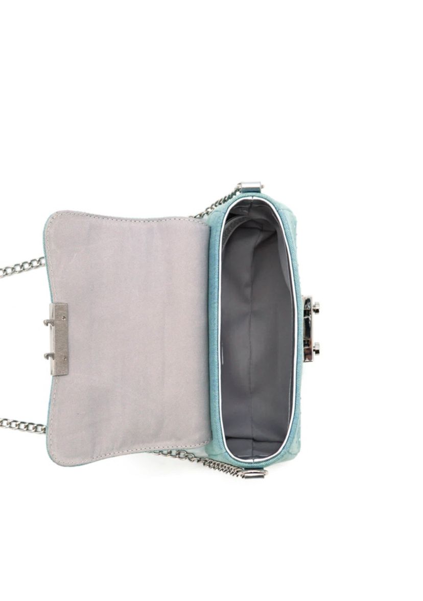 Beagle Studded Denim Crossbody Bag