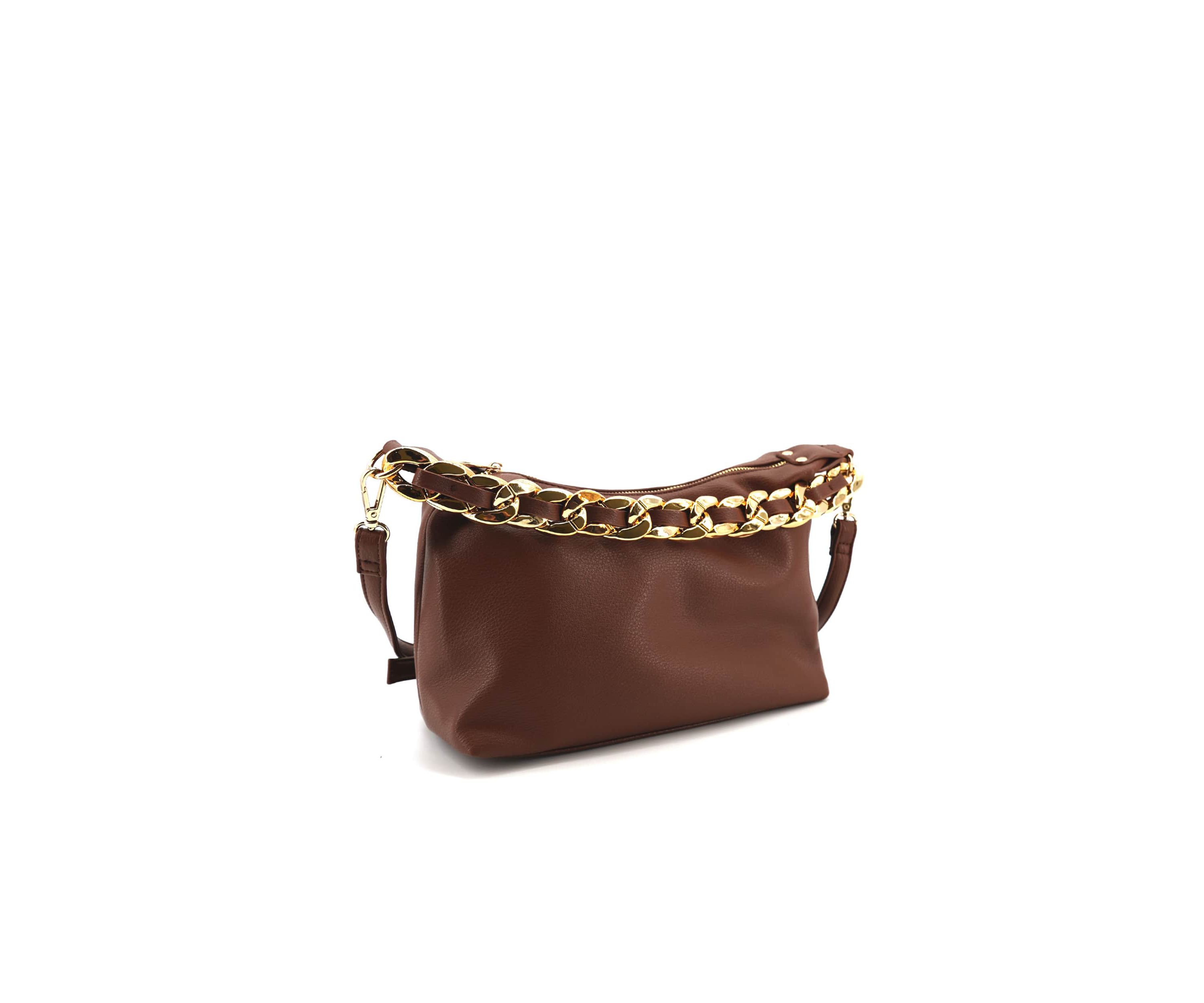 Penelope Braided Gold Chain Crossbody Bag