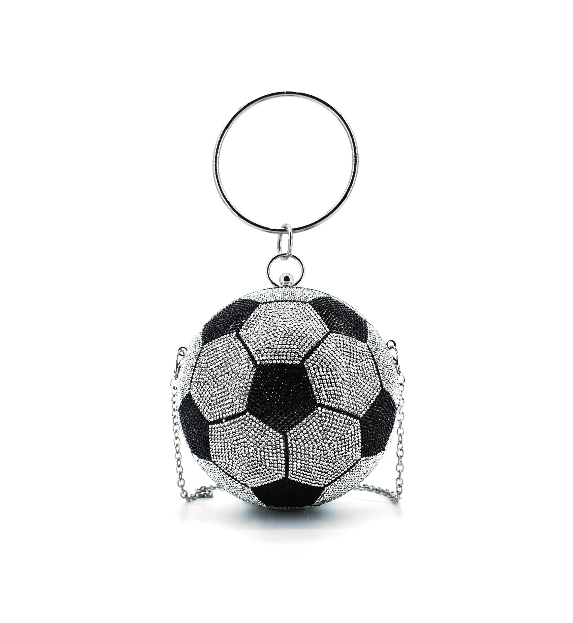 Striker Rhinestone Soccer Clutch